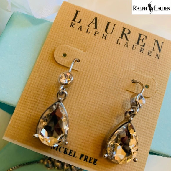 Ralph Lauren Jewelry - Ralph Lauren Rhinestone Drop Earrings, Nickel Free